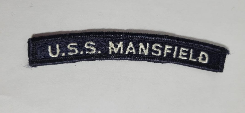 US Navy U.S.S. MANSFIELD  Allen M. Sumner-Class Destroyer Arc Tab Segment Patch