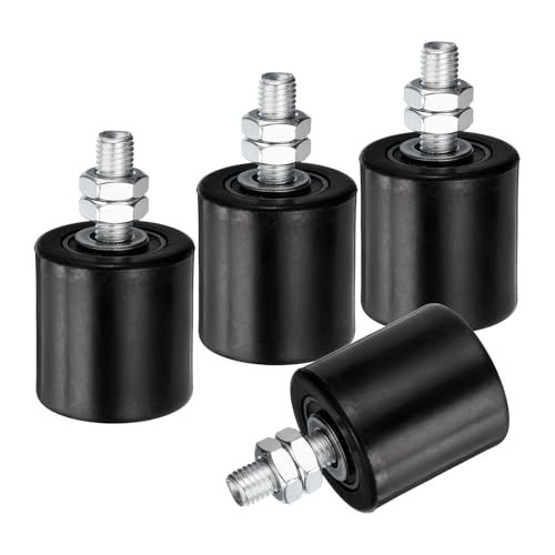 4Pcs 2" Nylon Slide Gate Guide Rollers, Universal Ball Bearing Support for Slidi