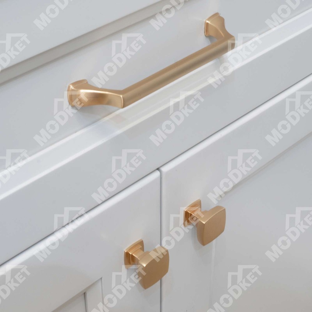 Solid Brushed Champagne Gold Cabinet Pulls Knobs Handles Kitchen Bathroom Drawer