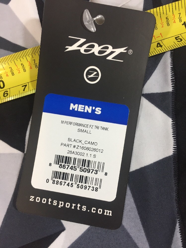 Zoot Mens Performance Full Zip Tri Top Small S (6189)