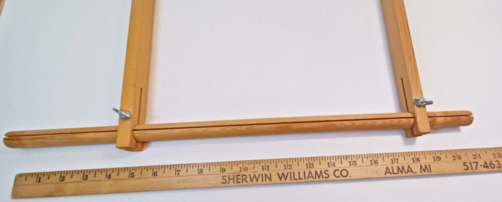 Wooden Adjustable Needlepoint Embroidery SCROLL FRAME 21" Max