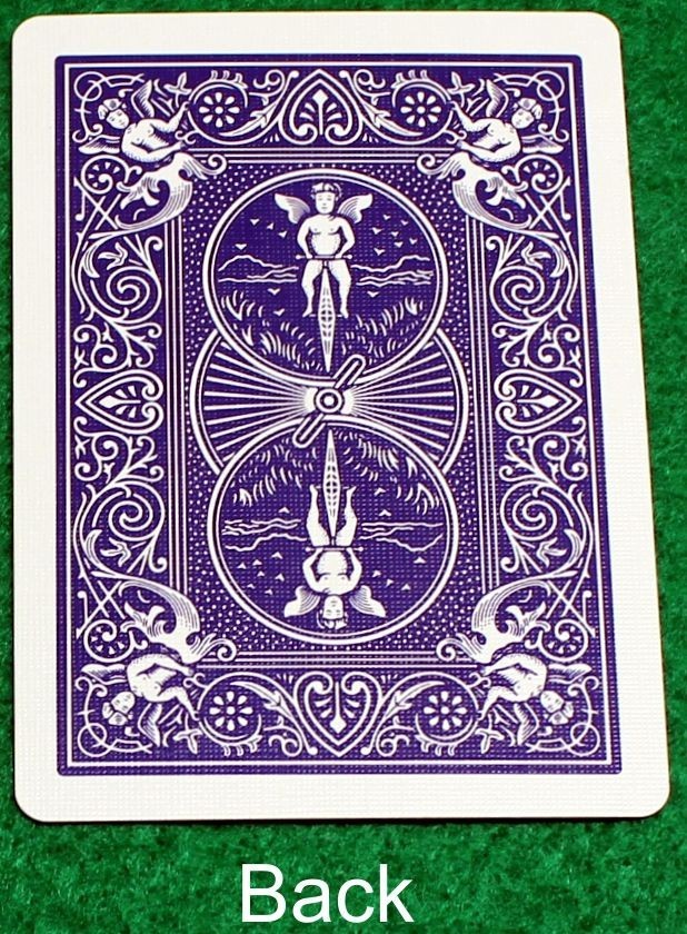 Number 33, Bicycle Printed Gaff Card, Blue
