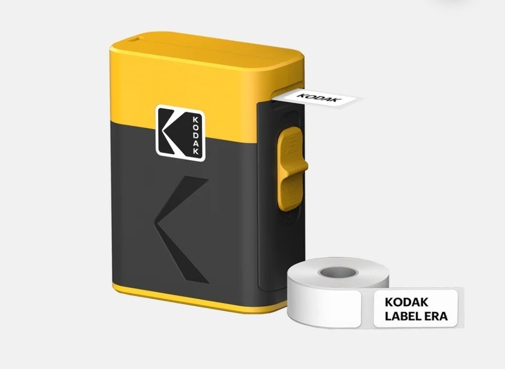 Yellow Kodak Instant Label Printer Maker Bluetooth Thermal Stocking Stuffer Gift