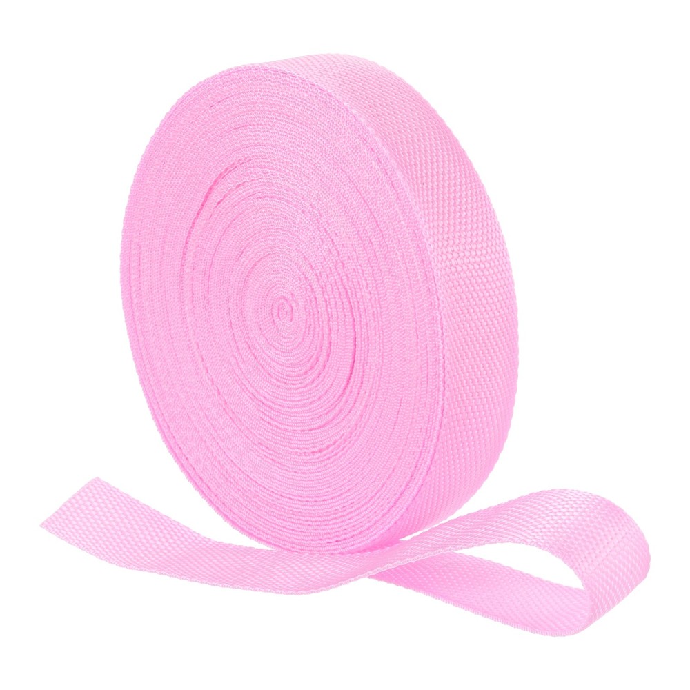 Nylon Webbing Strap, 22 Yards x 1-1/2" Polypropylene Flat Webbing Strap (Pink)