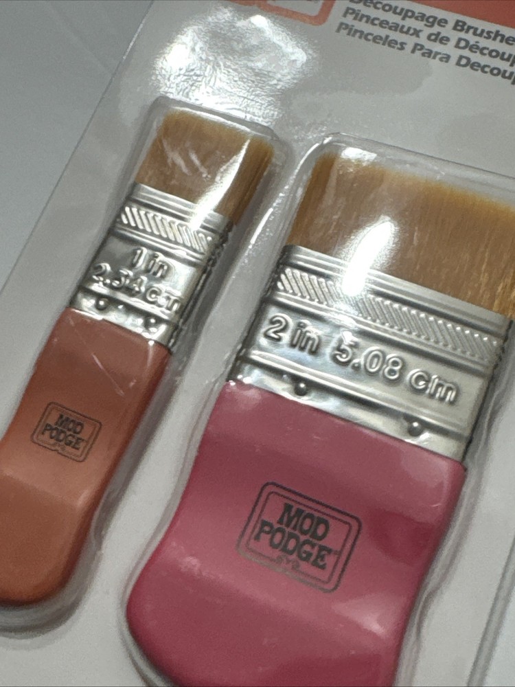 Mod Podge Brush Set Small Multicolor 2 Count (1in, 2in)