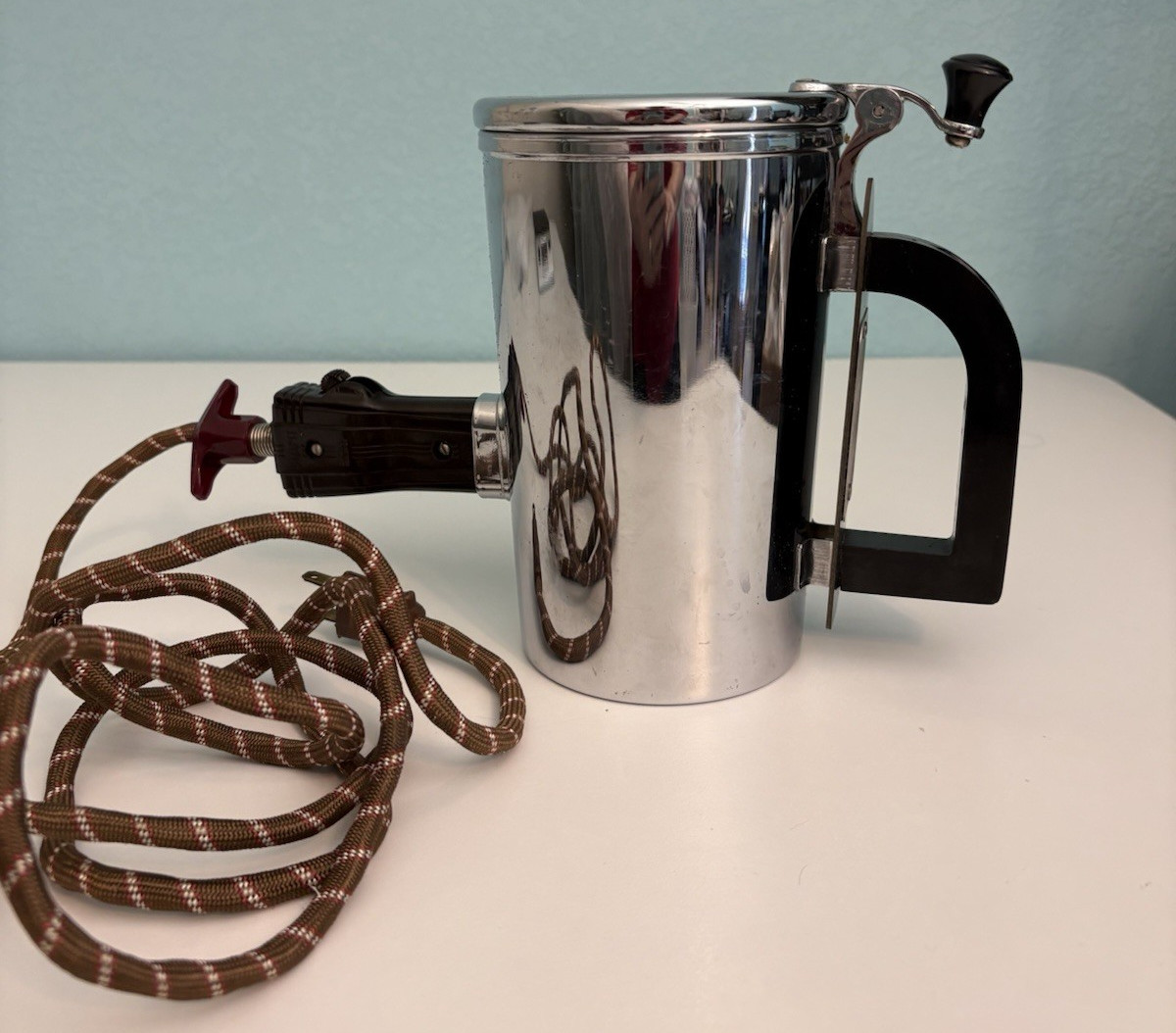 Vintage USAF Aircraft Electrically Heated Food Warming Cup Type Aviation Surplus