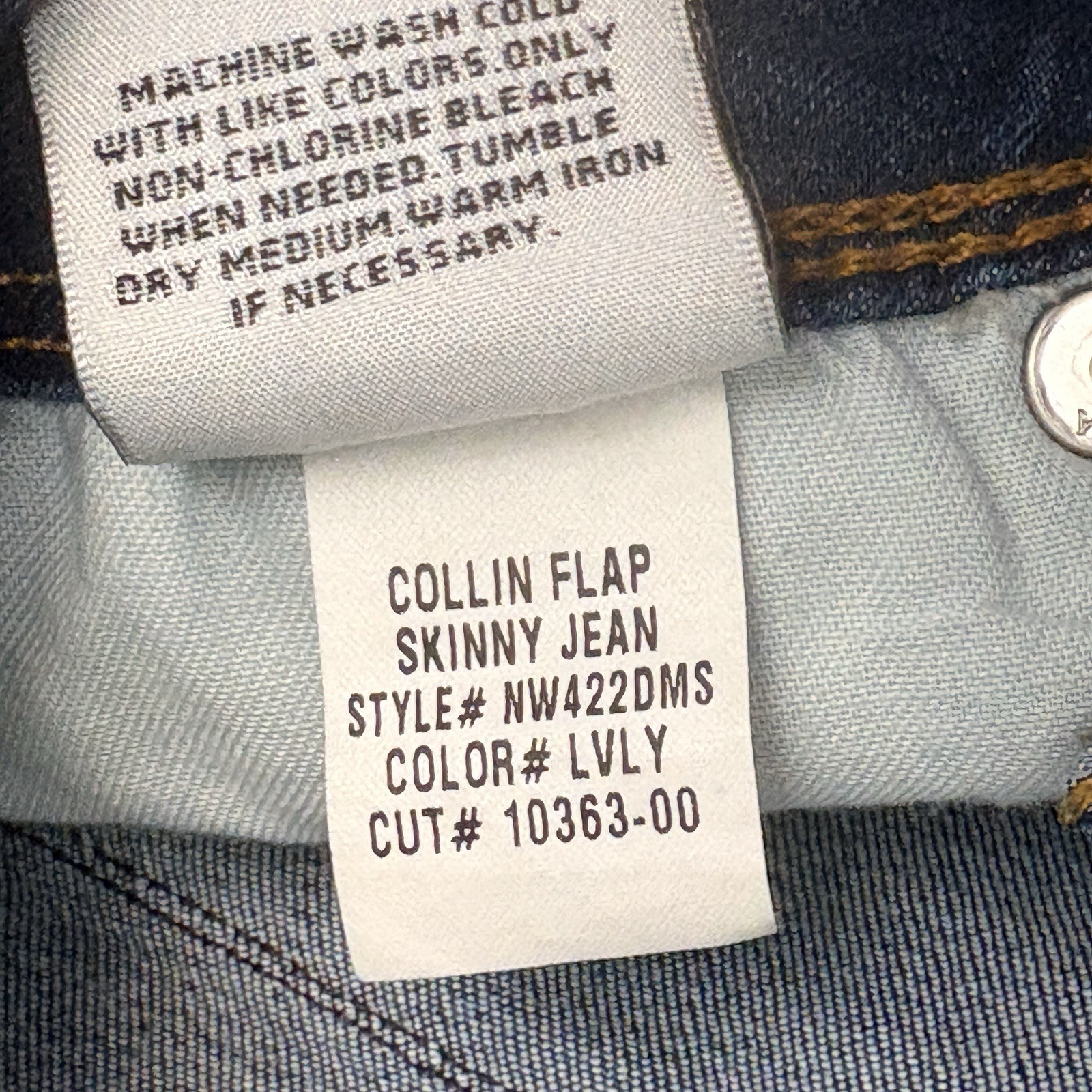 Hudson Jeans Low Rise Collin Flap Skinny Jeans Blue Denim Med Wash Women’s 29