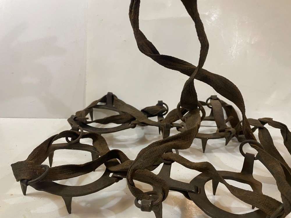 Pair Handforged Iron Alpine Climbing Crampons ~ PR794