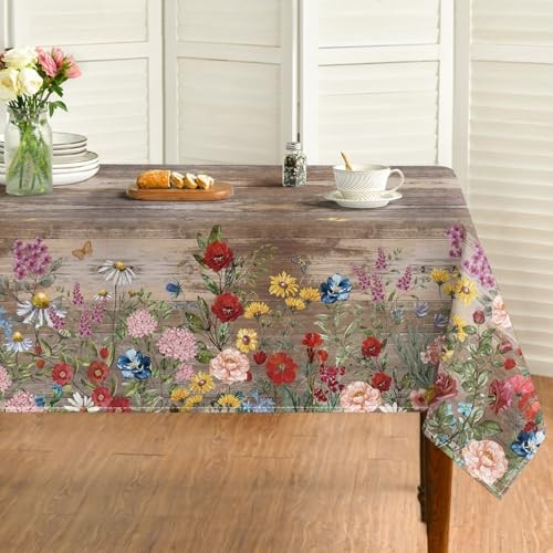 Spring Tablecloth 60×84 Inch Rectangular, 60" x 84" (Rectangular) Brown