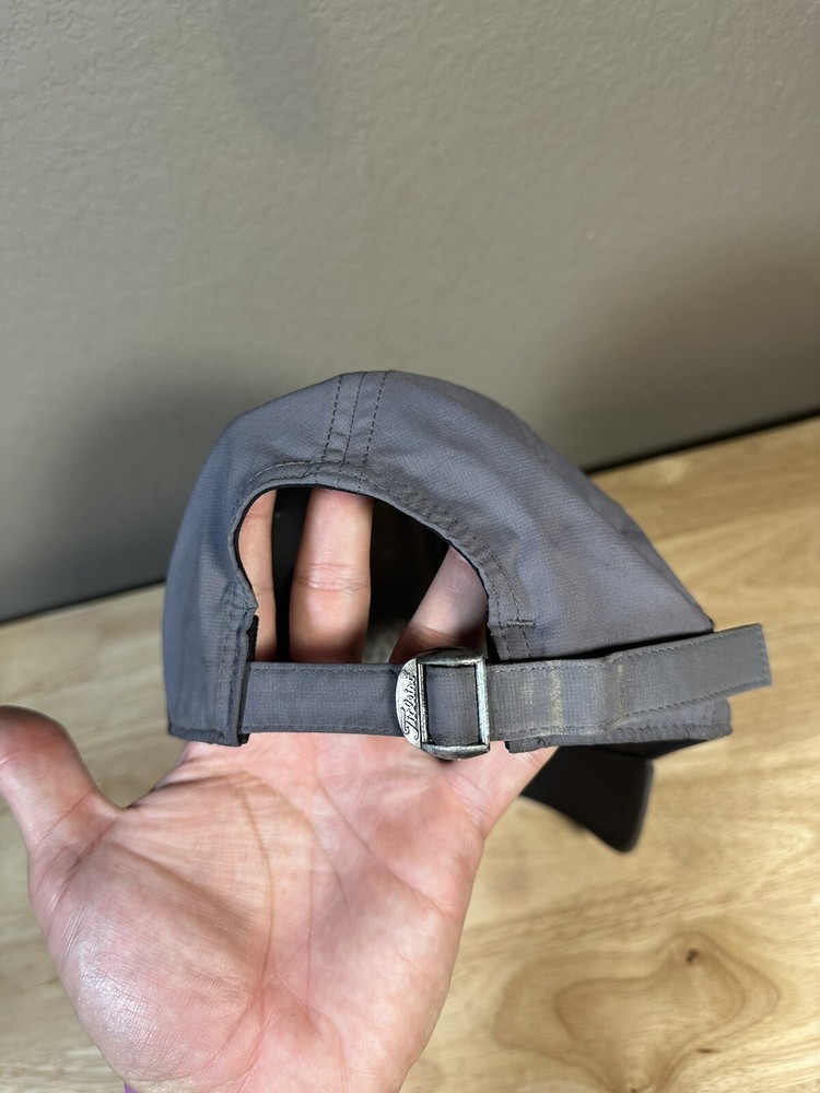 Titleist Gray Golf Hat Adjustable Strapback Embroidered White Golfer