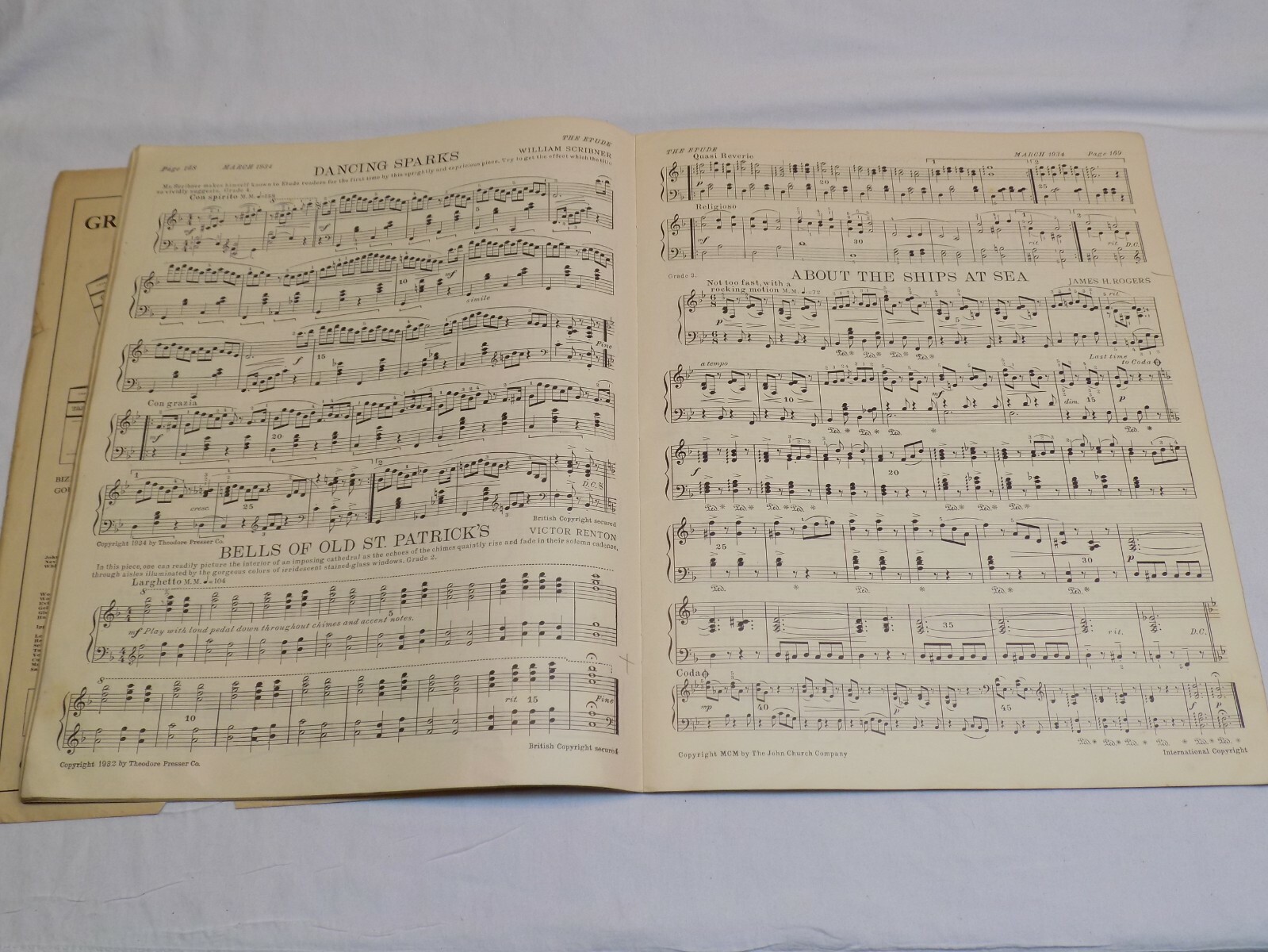 The Etude Music Magazine March 1934 Old Sheet Ceylon Dance Cincinnati Orchestra