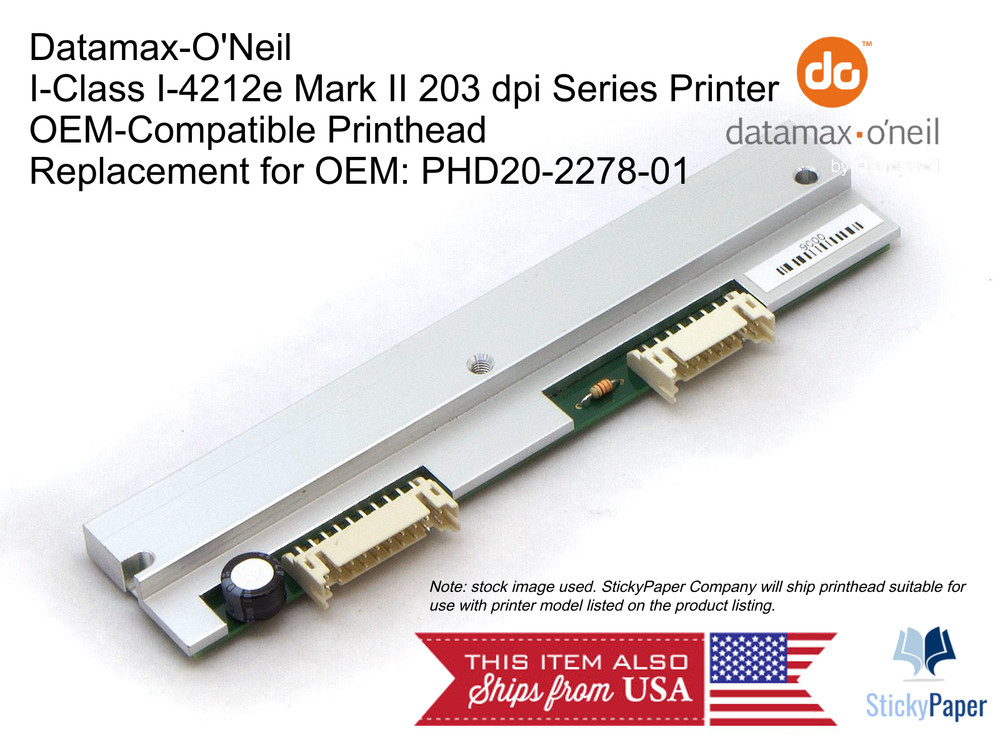 Datamax I-4212E Mark II 203 dpi Compatible Printhead (PHD20-2278-01)