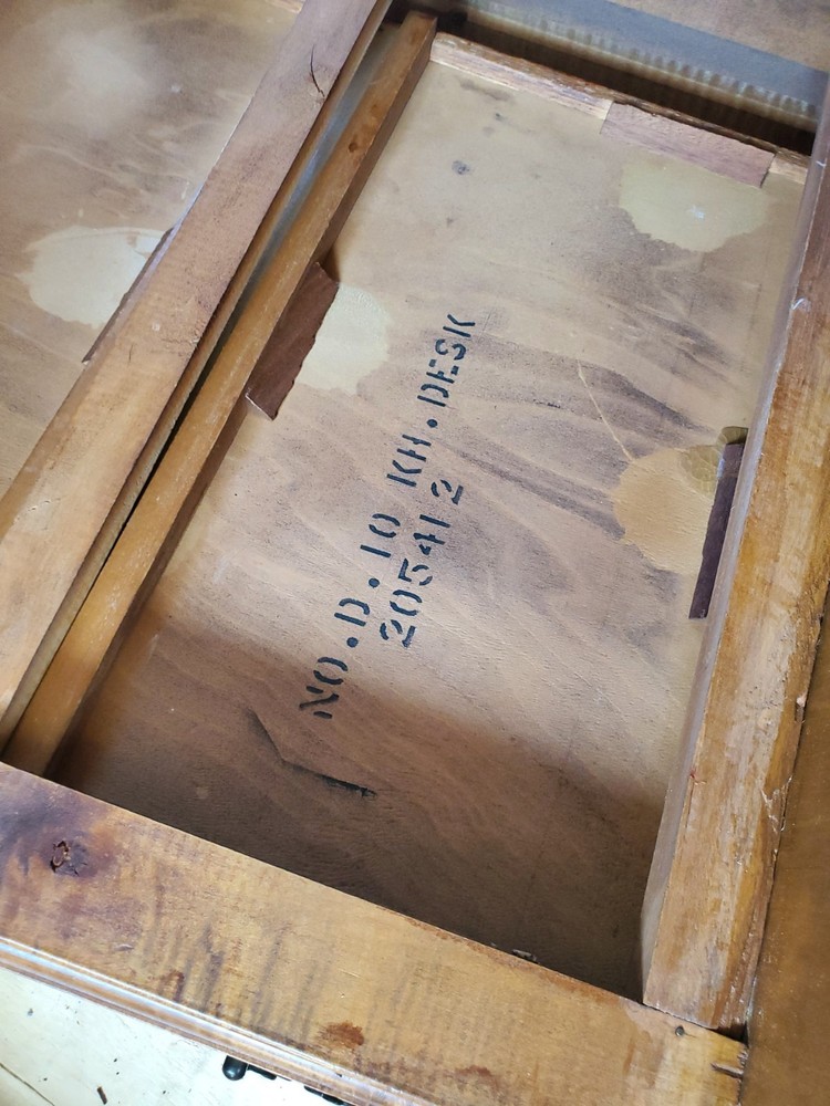 Solid Wood Vintage Folding Campaign Lap Desk.