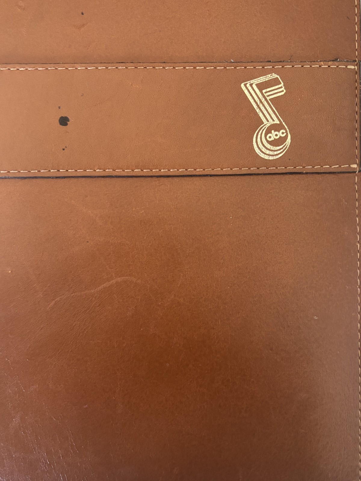 Leather Executive Briefcase w/ Padfolios + Metal Calculator Sleeve Vintage ABC