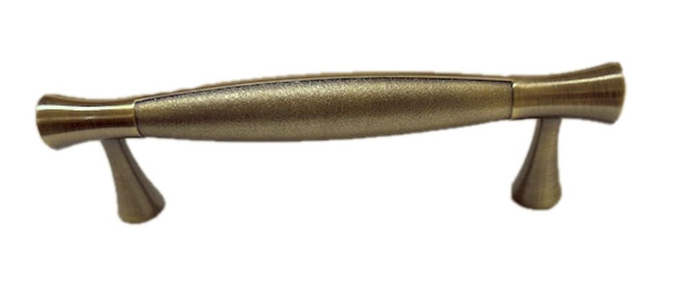 3-3/4" Flair Foot Pull Antique Brass