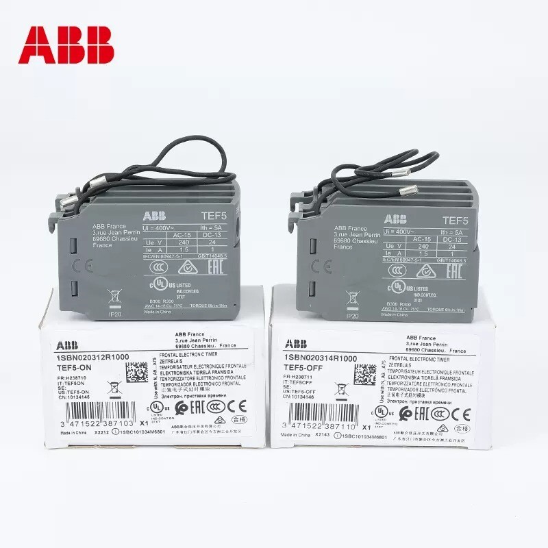1/pieces NEW ABB Power-on Delay Head TEF5-ON Contactor Timer Module