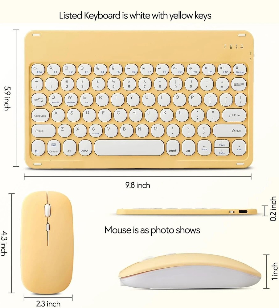 Keyboard & Mouse - WideCompatibility - White/Yellow & White/Blue
