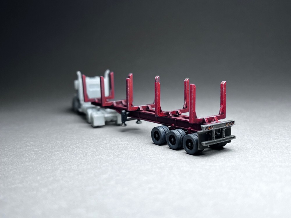 N Scale (1:160) UNPAINTED One (1) Logging Trailer FLAT-frame - NOT A TOY!