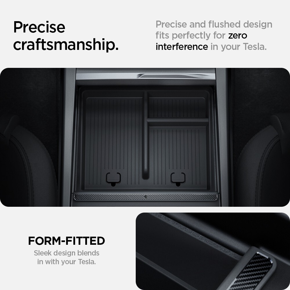For Tesla Model 3 | Spigen Carbon Edition Center Console Organizer Tray