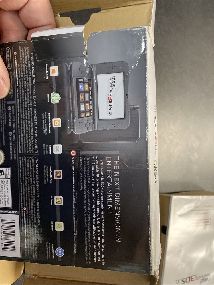 New 3DS XL Black Box + Manual ONLY *NO CONSOLE*