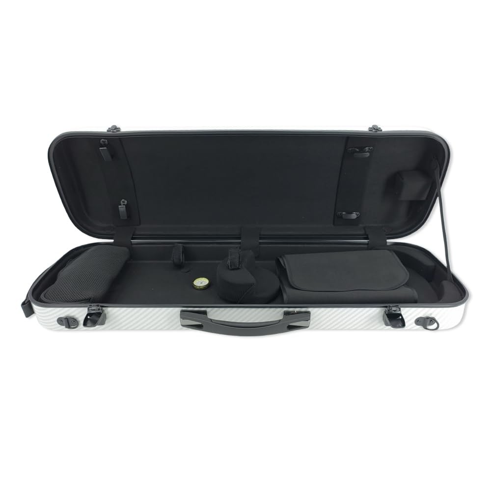 Vetimobato Hard Shell Violin Case, 4/4 Full Size Carbon Fiber Rectangular Violin