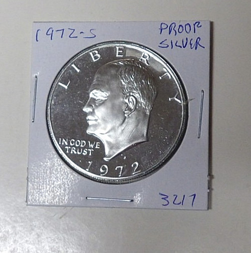 Cameo Proof 1972-S Eisenhower Silver Dollar 40% Silver (31226)