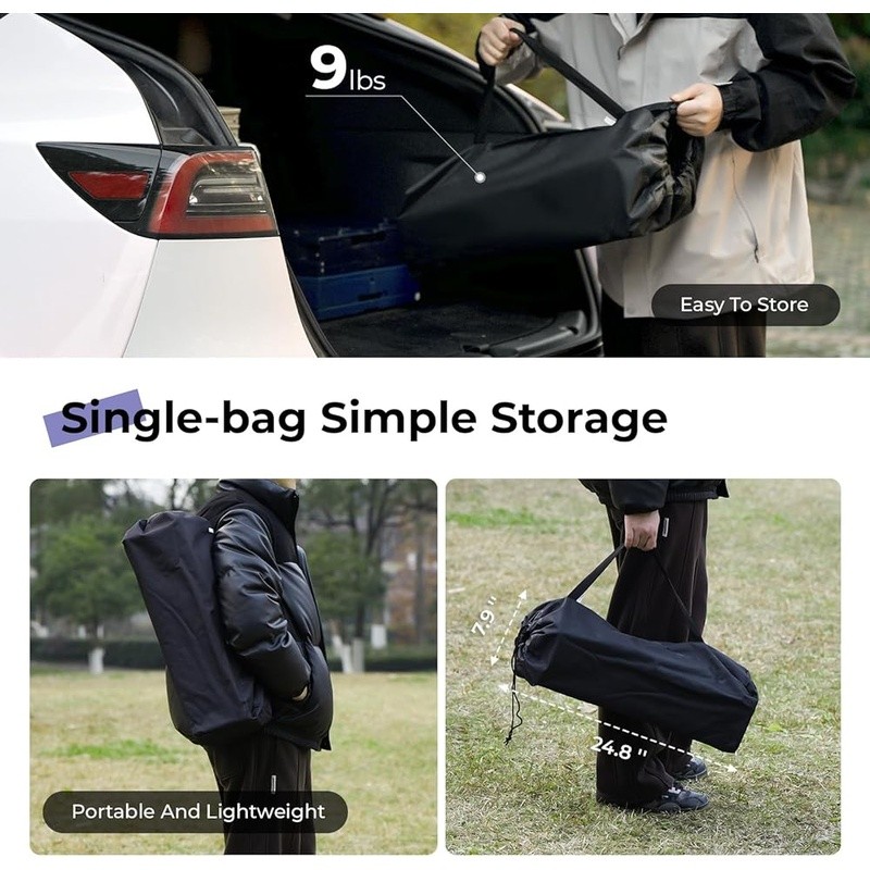 Portable Folding Camping Table Adjustable Height Lightweight Outdoor Use