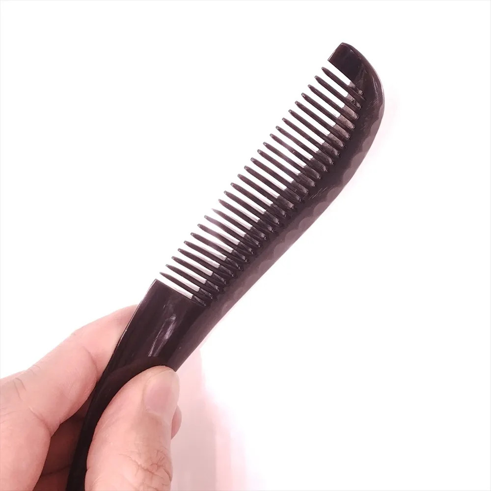 Black Buffalo Horn Comb, Premium, 14cm (Medium Teeth)
