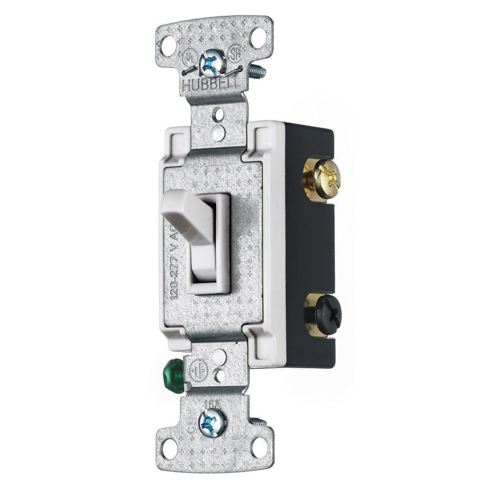 Wiring Device-Kellems RS415W 4-Way Toggle Switch Self-Grounding Standard