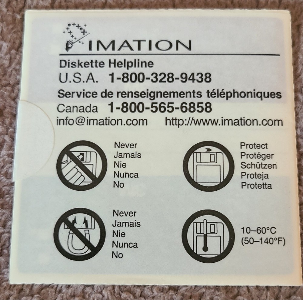 Imation 3M IBM Formatted 3.5" High Density Diskettes Open Box 8 Disks Disc DSHD