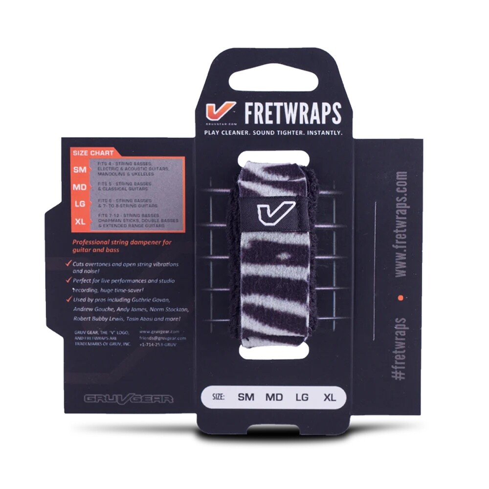 GRUV GEAR FretWraps String Muters 1-Pack Zebra SMALL