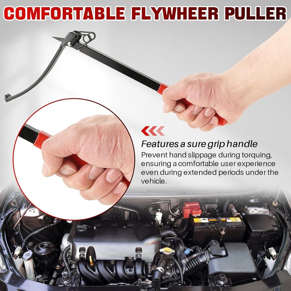 Flywheel Turner Turning Tool Wrench Flex Plate Holder Tool Engine Rotating Tool