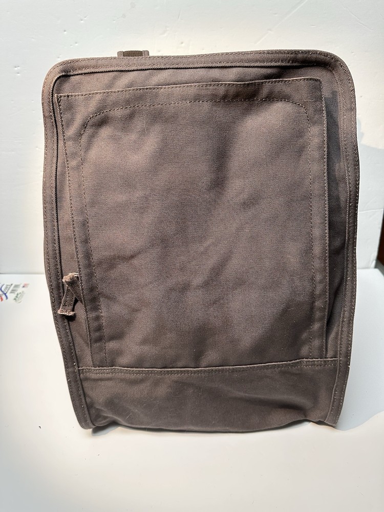 Earthbound Trading Co.  Backpack Brown Canvas Adjustable Straps Wide Bottom