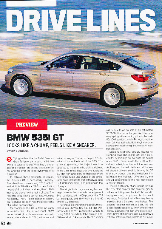 2010 BMW 535i GT - Classic Article D96