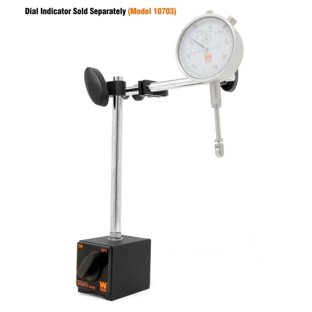 Industrial-Strength Adjustable Magnetic Base for Dial Indicators