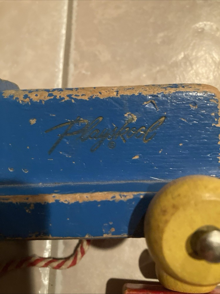 1950 Vintage Preskool Wood Pull Train