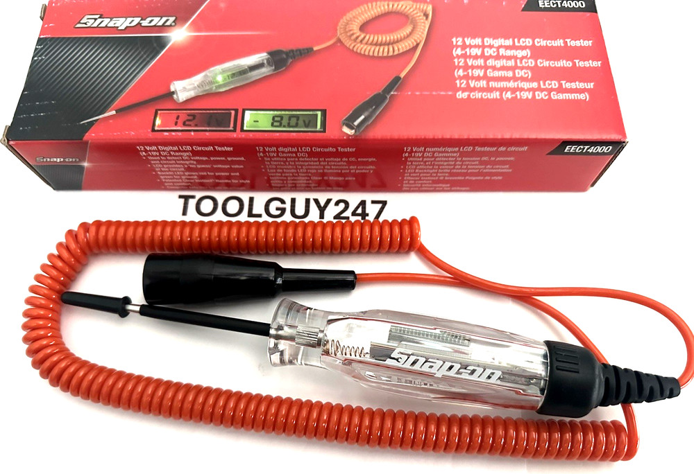 SNAP ON EECT400 O ORANGE Circuit Continuity LED Tester Digital Display NEW TOOLS