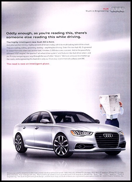 2012 Audi A6  Original Advertisement Car Print Ad D85