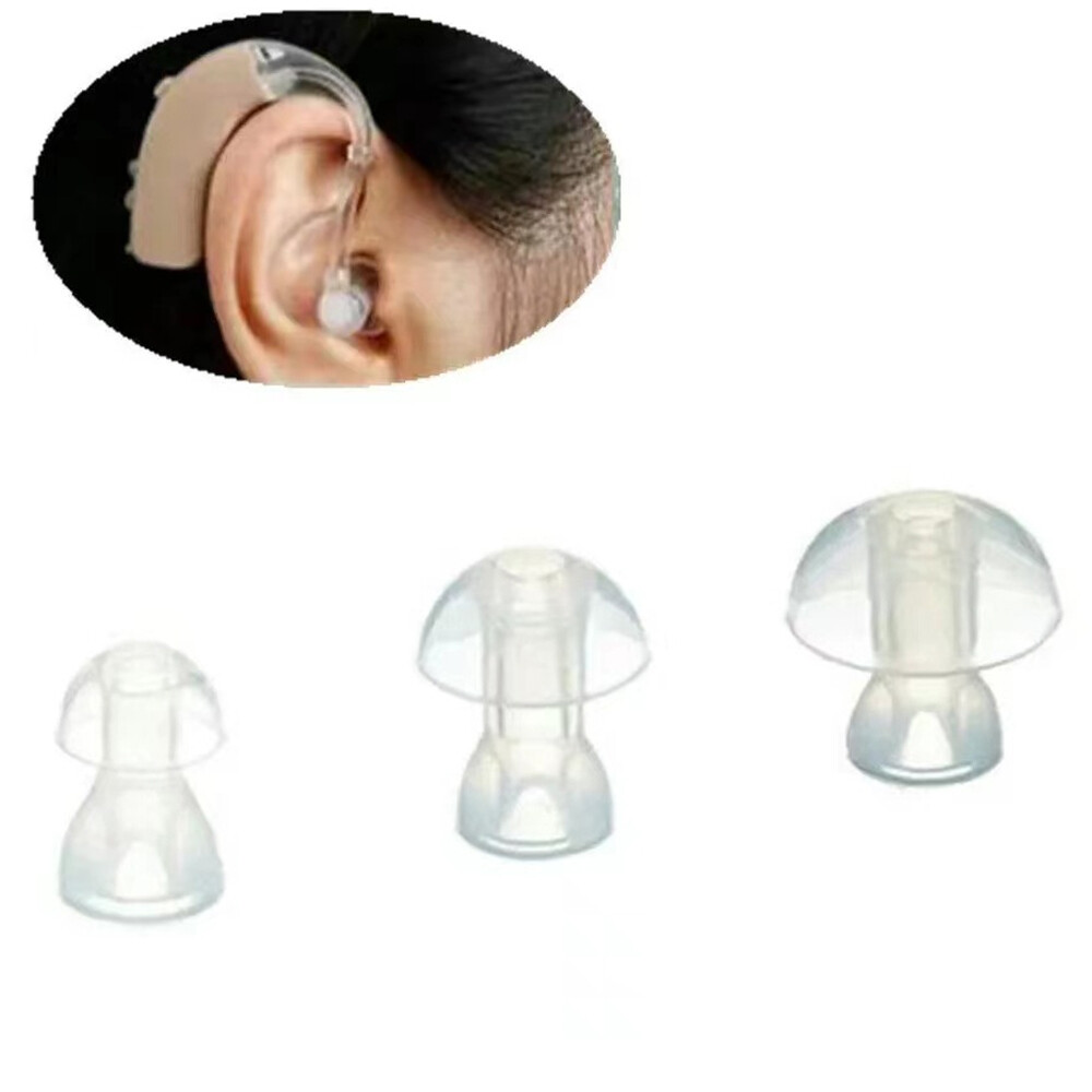 30PC Hearing Aid Ear Tips Domes Silicone Earplug Replacement Ear Plug Tips14mm