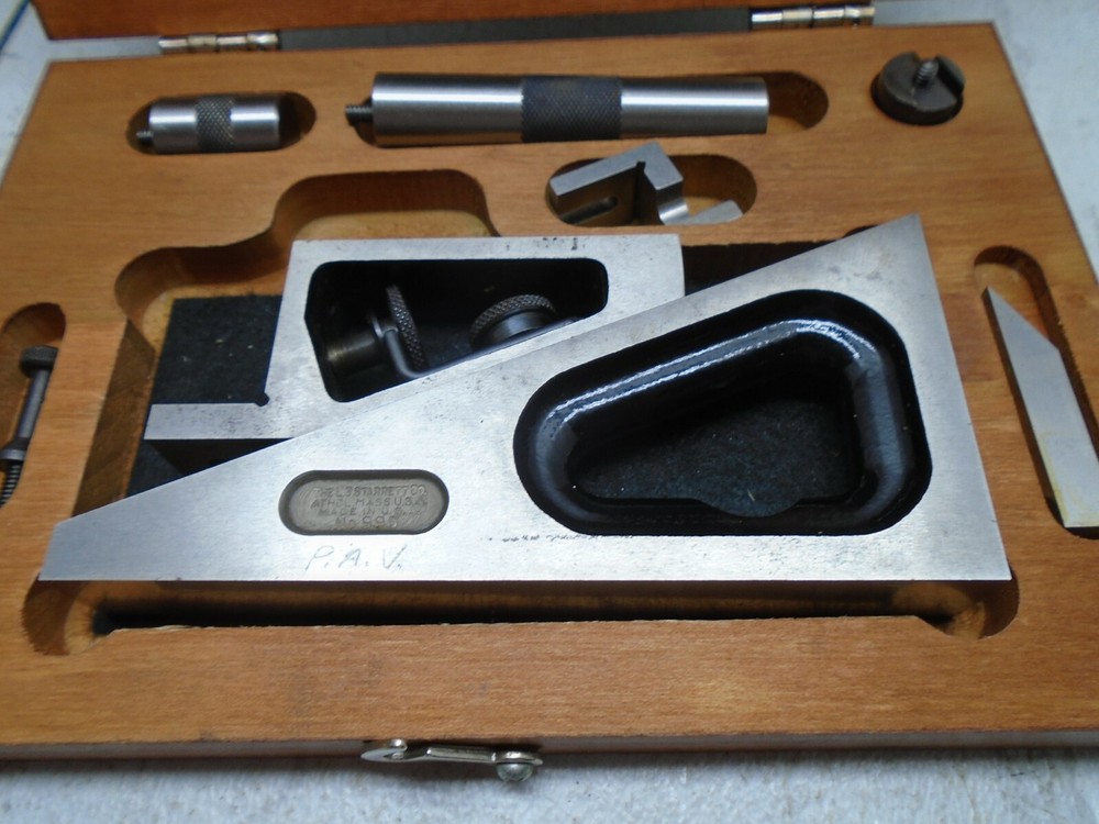 STARRETT 995-E PLANER GAGE IN CASE GRIND LAYOUT