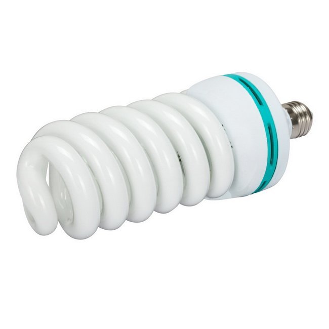 MK 200W Video Studio Continuous E27 Fluorescent Tricolor Light Bulb 5500K 220V