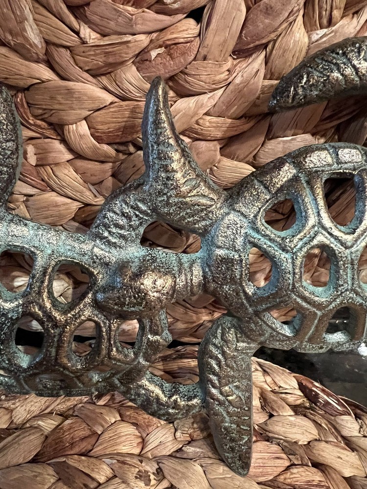 Brass Turtle Patina Four Turtle Beach / Tropical Wall Decor