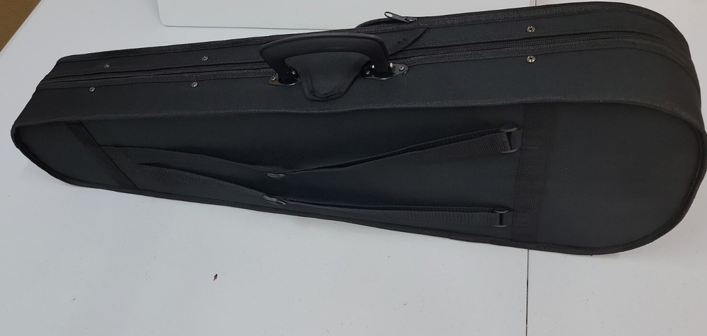 A-Style Microgroove Pattern Mandolin 3/4 Case Black green lining