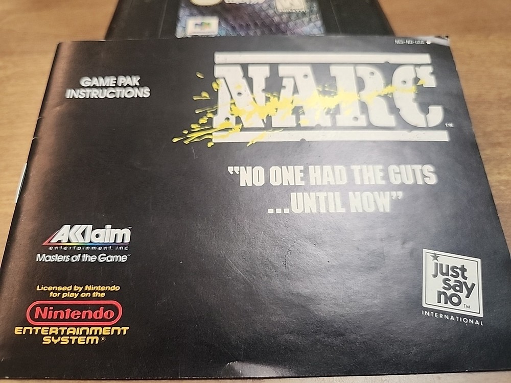 Nintendo NARC GAME PAK INSTRUCTIONS BOOKLET ( NO GAME)