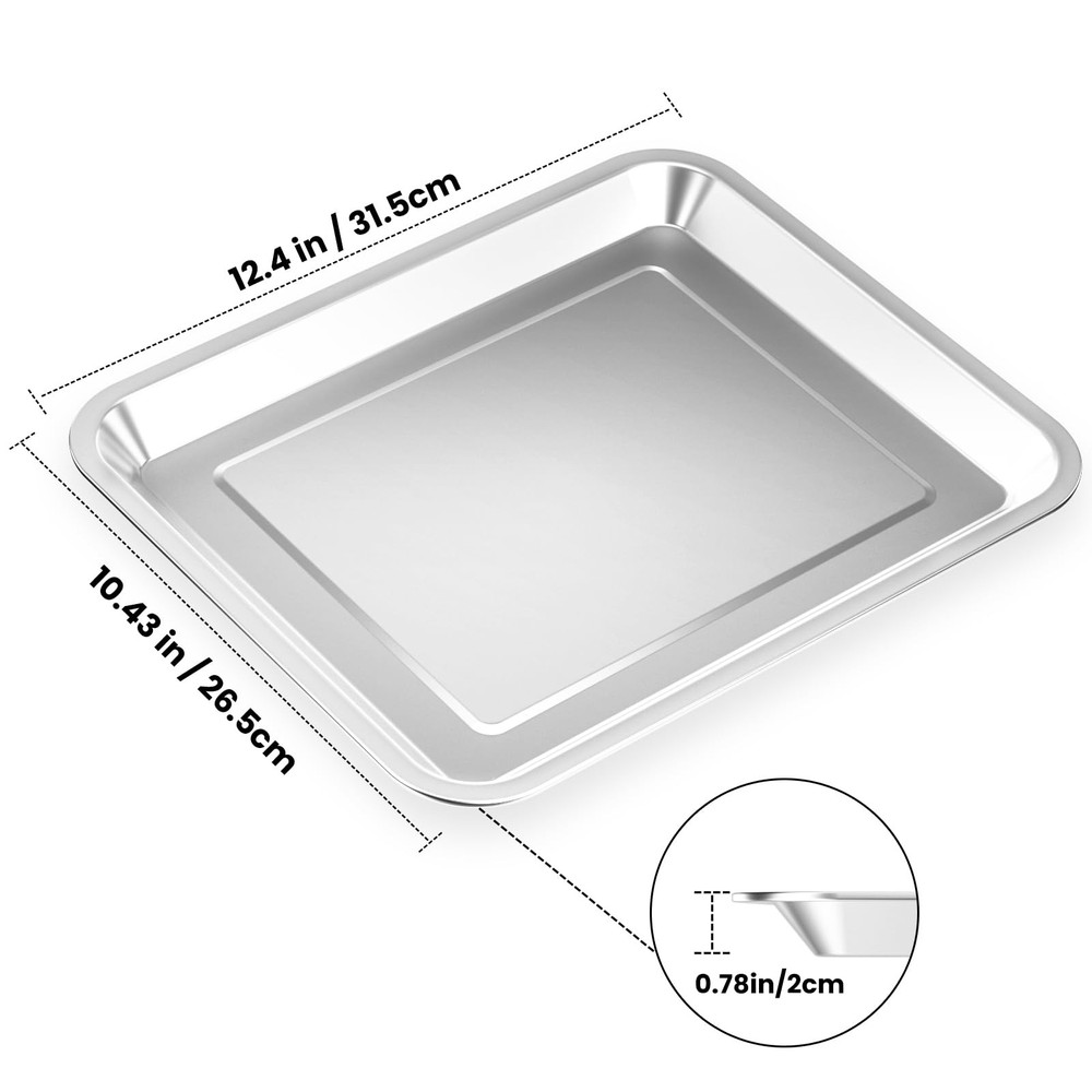 2-Pack Baking Sheet Set Stainless Steel, 2pack Sheet, Steel