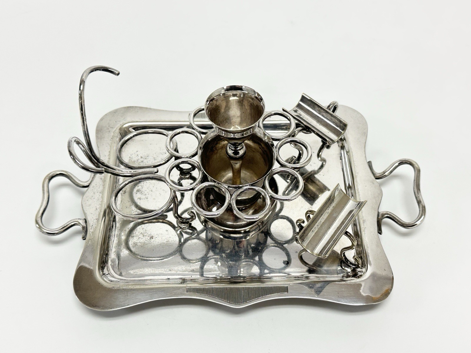 Antique English William Hutton & Sons Silver Plated Cigar Server Ca. 1880