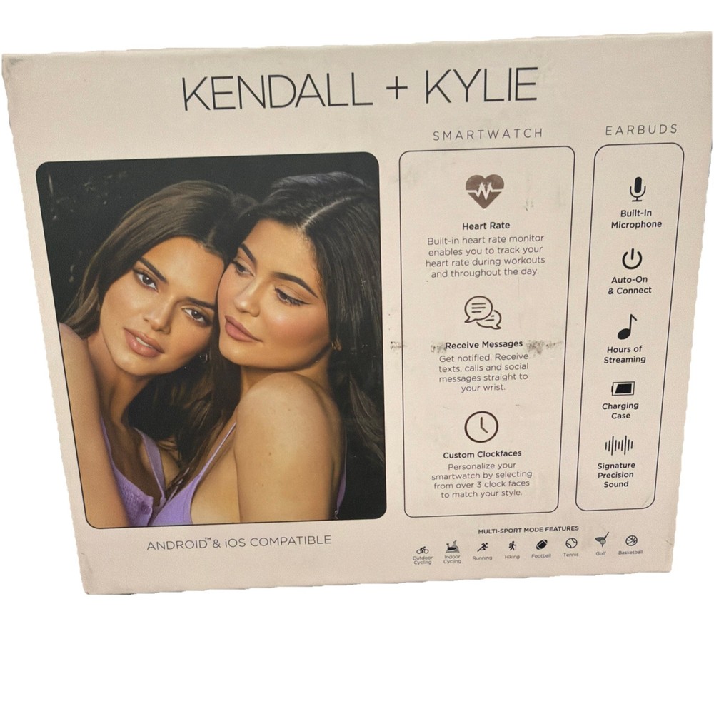 KENDALL & KYLIE SMARTWATCH WITH BLUETOOTH WIRELESS EARBUDS GIFT SET