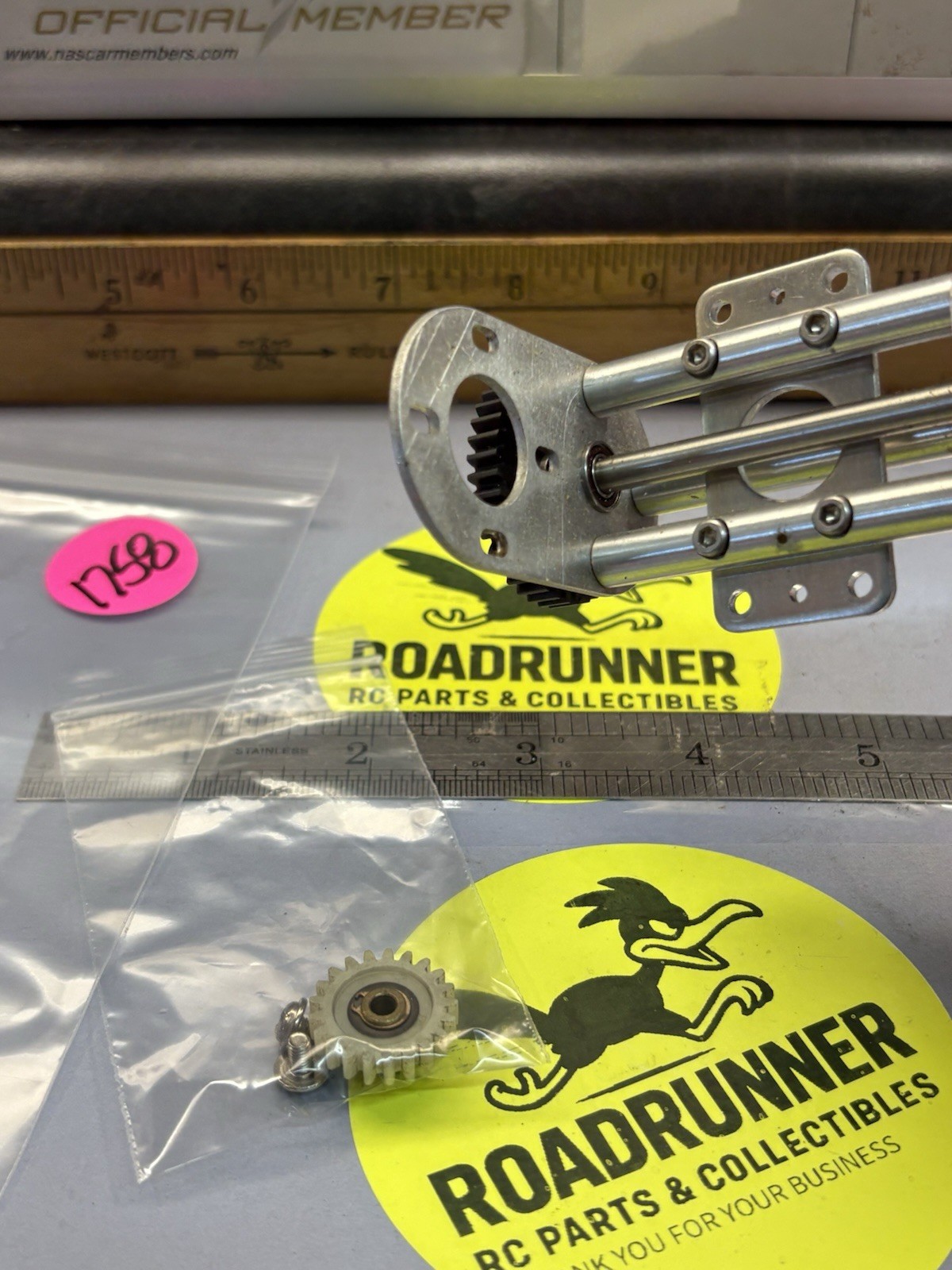 RC BOAT MOTOR MOUNT W/BALL BEARINGS & PARTS / USED