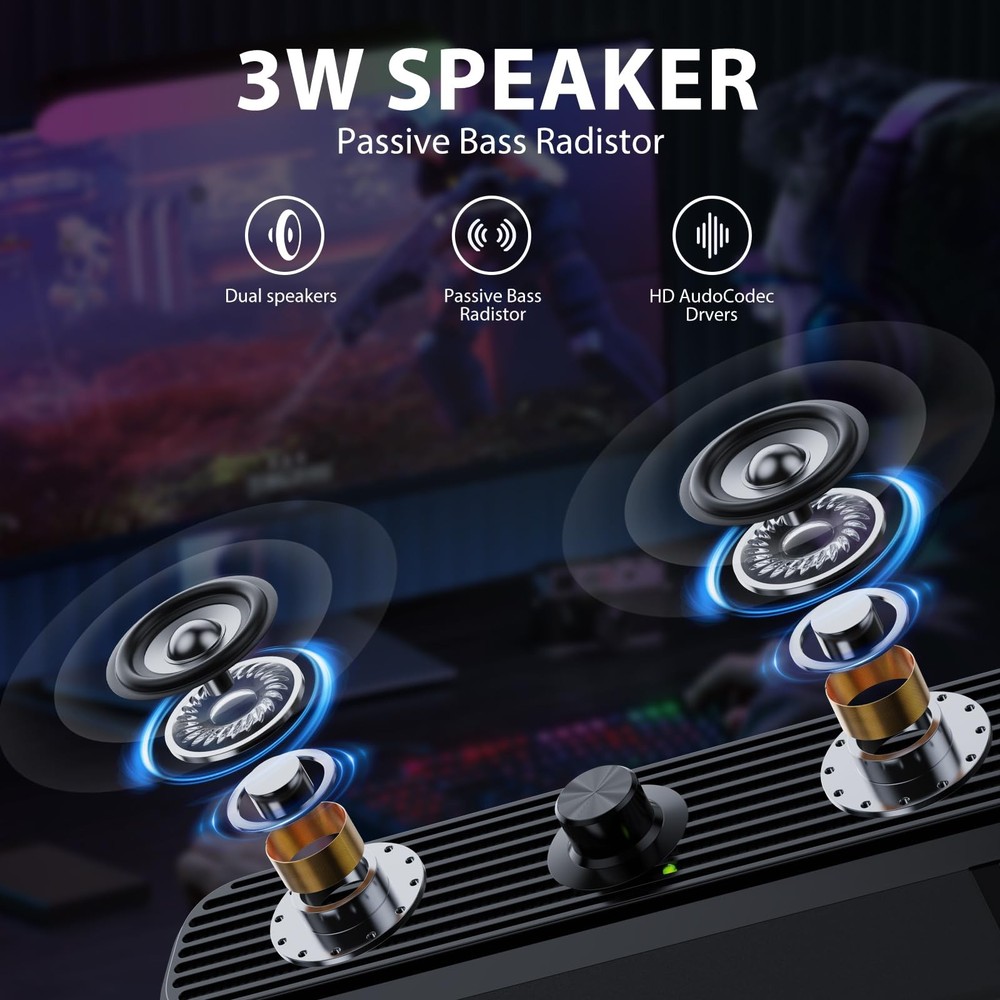 Computer Speakers for Desktop Laptop Tablet, USB Powered PC Speakers, Small S...