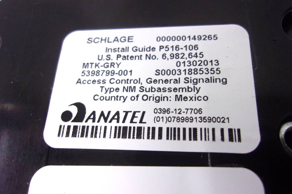 SCHLAGE ALLEGION MTK GRY MULTI-TECH KEYPAD PROXIMITY SMART READER